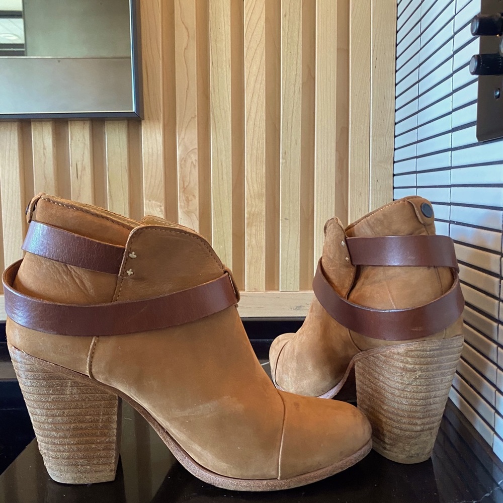 Rag and Bone leather strapped suede boots - Picture 2 of 4